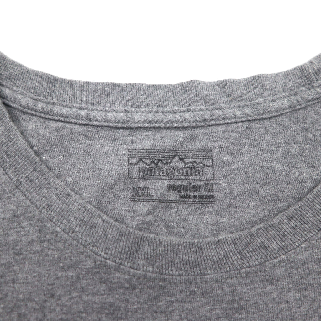 Patagonia P-6 Logo Cotton T-Shirt 2XL Grey Back Print 38906