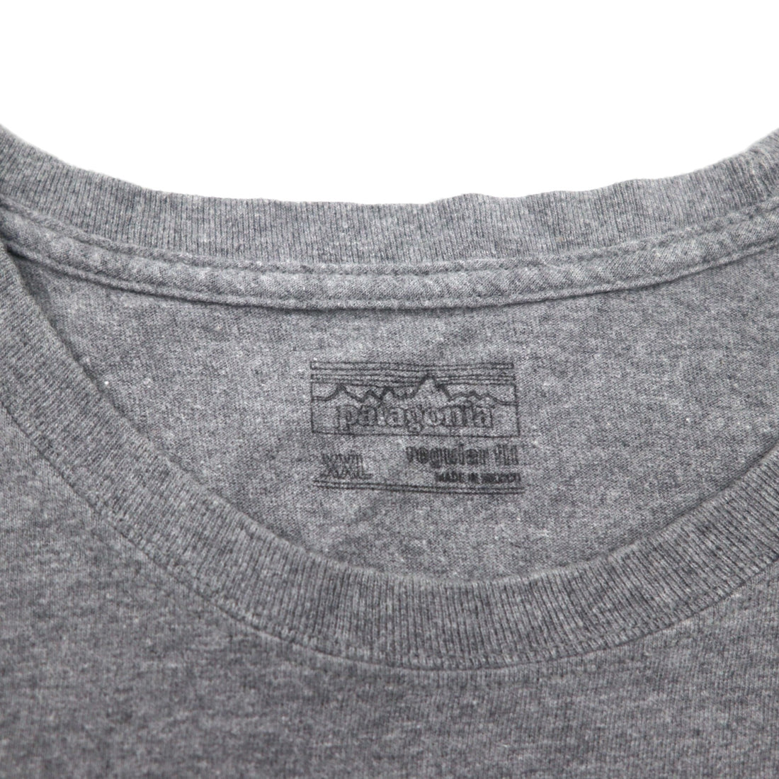 Patagonia P-6 Logo Cotton T-Shirt 2XL Grey Back Print 38906