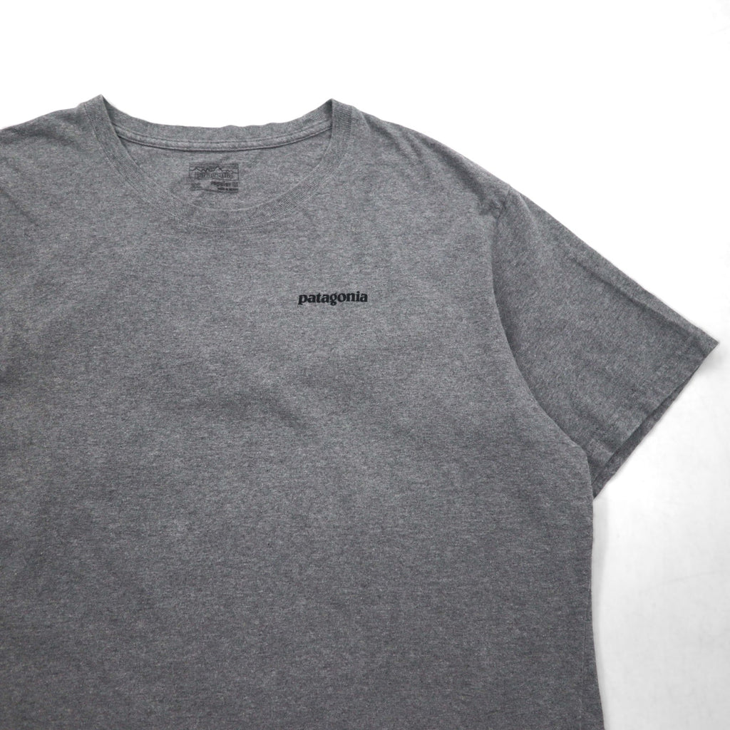 Patagonia P-6 Logo Cotton T-Shirt 2XL Grey Back Print 38906