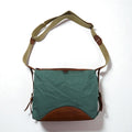 Felisi Leather and Nylon Shoulder Bag, Blue, 05-28, Made in Italy