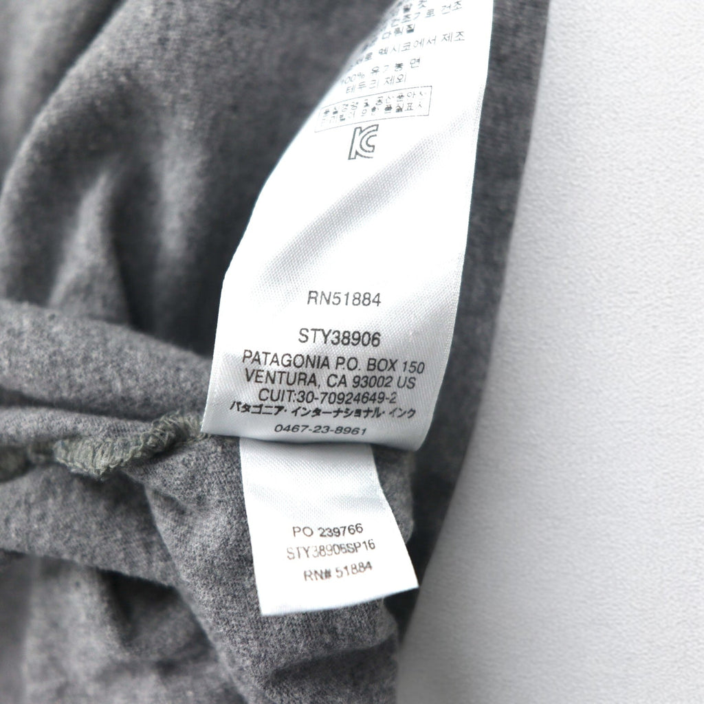 Patagonia P-6 Logo Cotton T-Shirt 2XL Grey Back Print 38906