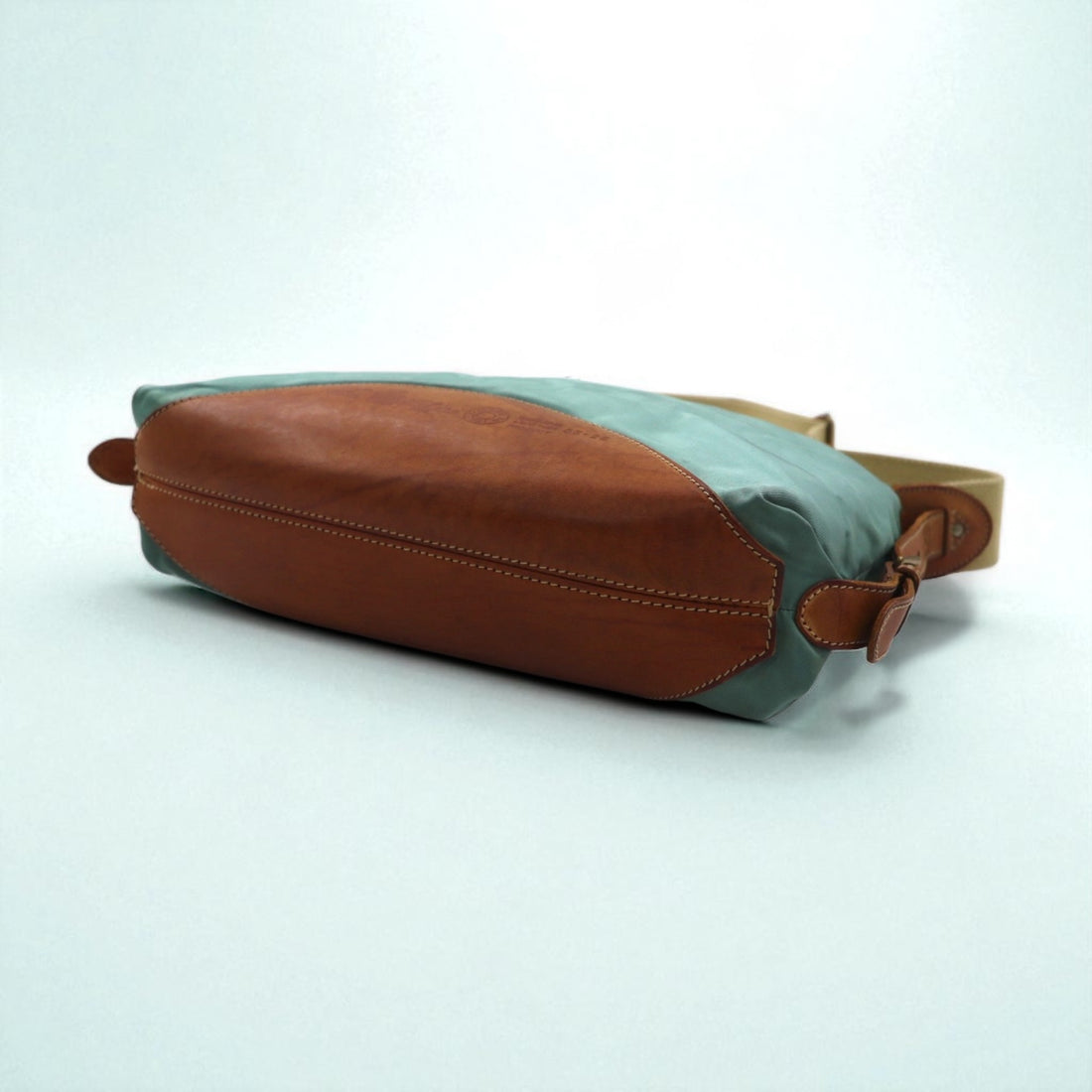 Felisi Leather and Nylon Shoulder Bag, Blue, 05-28, Made in Italy