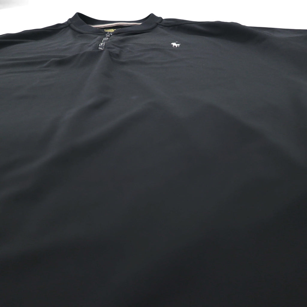 POLO RALPH LAUREN パフォーマンス ドライフィット シャツ L ブラック ハーフジップ サイドポケット