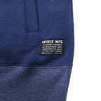 AVIREX コープス スタンドジップ ジャケット スウェット M ネイビー コットン バックロゴプリント CORPS STAND ZIP JACKET 6153527