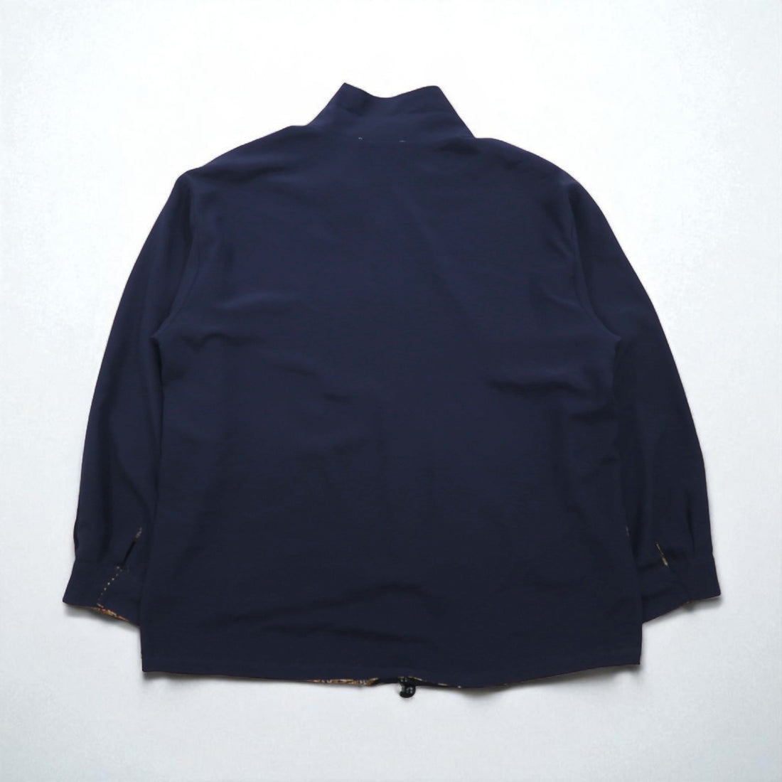 90s Vintage Reversible Satin Jacket リバーシブル サテンジャケット XL ネイビー 総柄 スカーフ ペイズリー柄