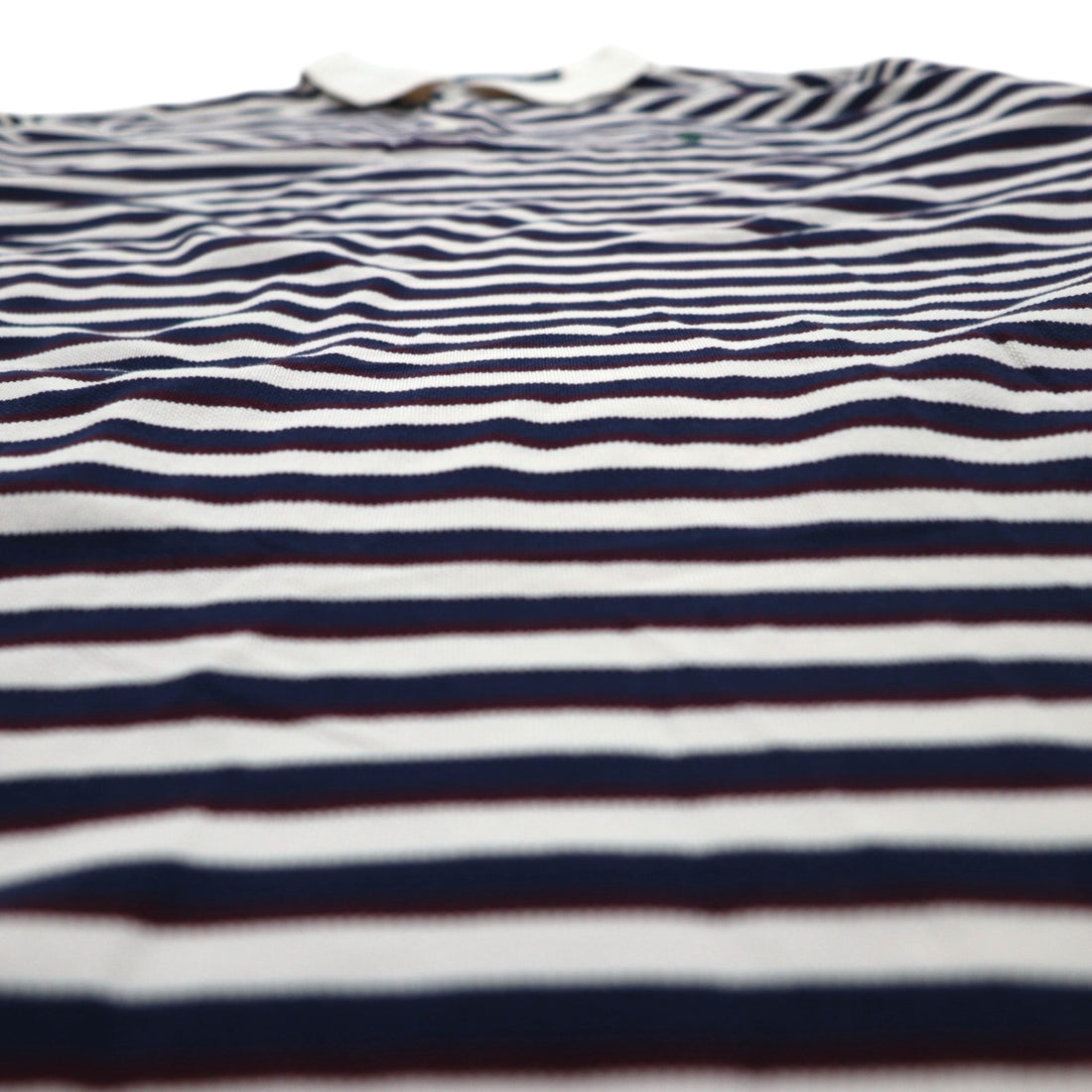 Polo by Ralph Lauren 90年代 ピマコットン ボーダー ポロシャツ XL ホワイト ネイビー スモールポニー刺繍