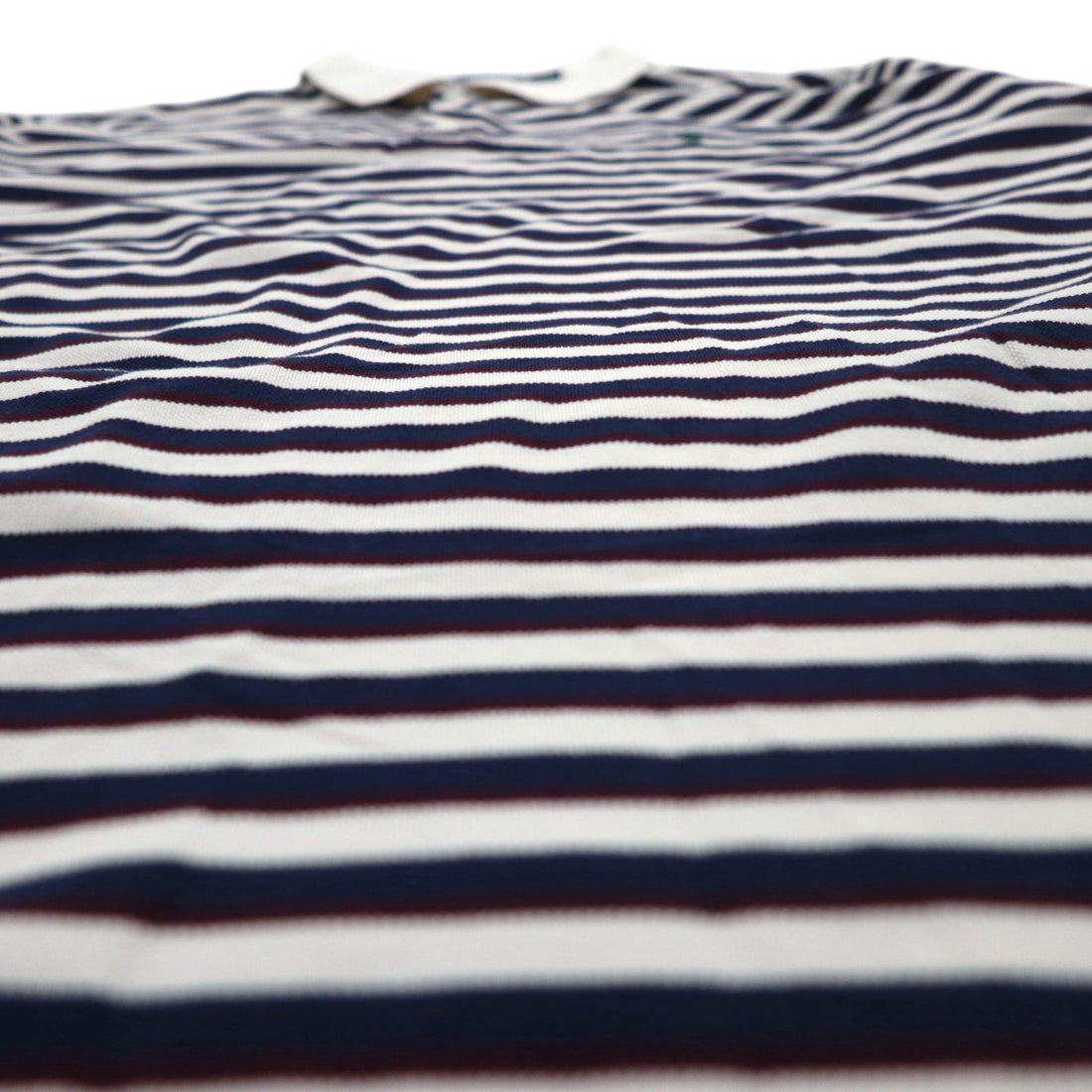 Polo by Ralph Lauren 90年代 ピマコットン ボーダー ポロシャツ XL ホワイト ネイビー スモールポニー刺繍