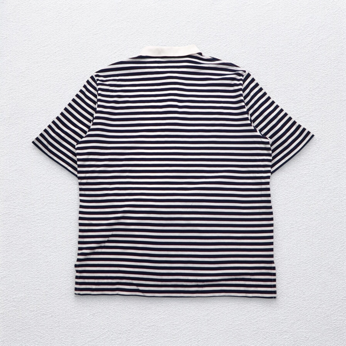 Polo by Ralph Lauren 90年代 ピマコットン ボーダー ポロシャツ XL ホワイト ネイビー スモールポニー刺繍
