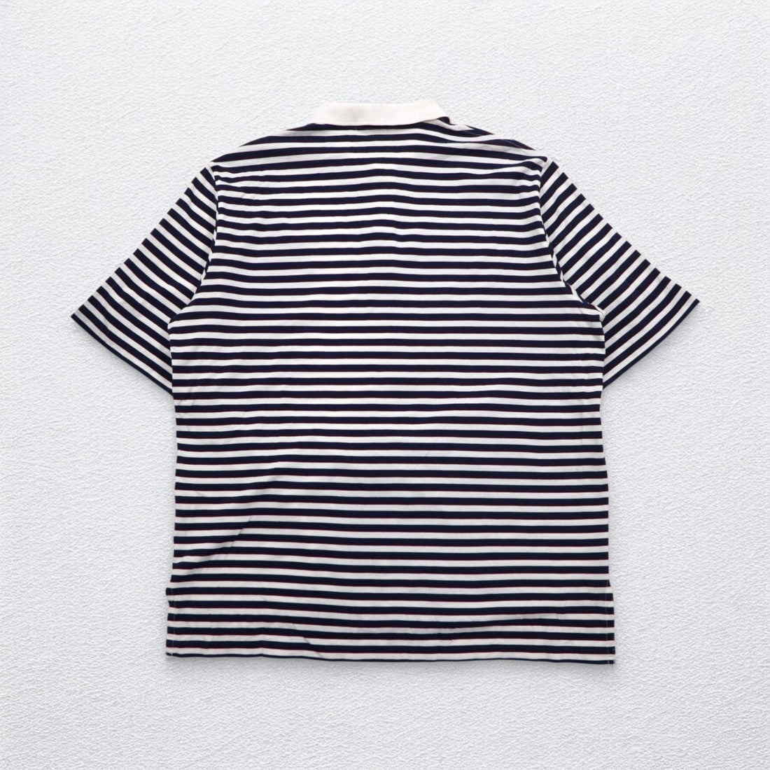 Polo by Ralph Lauren 90年代 ピマコットン ボーダー ポロシャツ XL ホワイト ネイビー スモールポニー刺繍