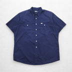 Polo by Ralph Lauren 90年代 半袖 シャツ XL ネイビー コットン 胸ポケット