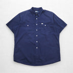 Polo by Ralph Lauren 90年代 半袖 シャツ XL ネイビー コットン 胸ポケット