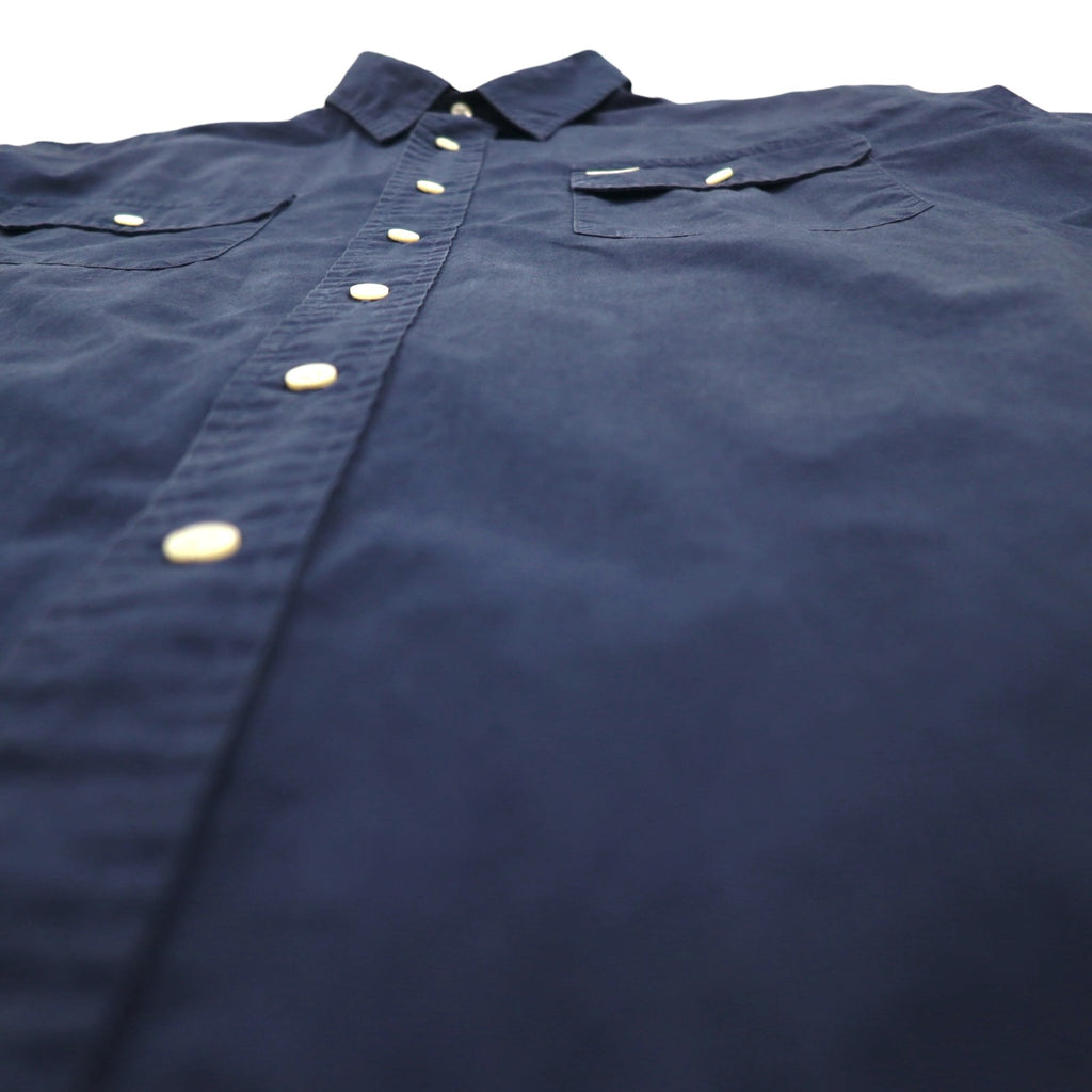 Polo by Ralph Lauren 90年代 半袖 シャツ XL ネイビー コットン 胸ポケット