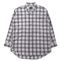 日本然リトテ-古着オンライン-BURBERRY ノバチェック ボタンダウンシャツ M ホワイト コットン ストレッチ ワンポイントロゴ刺繍-BURBERRY Checked button-down Shirts M White Cotton Stretch One Point Logo Embroidery