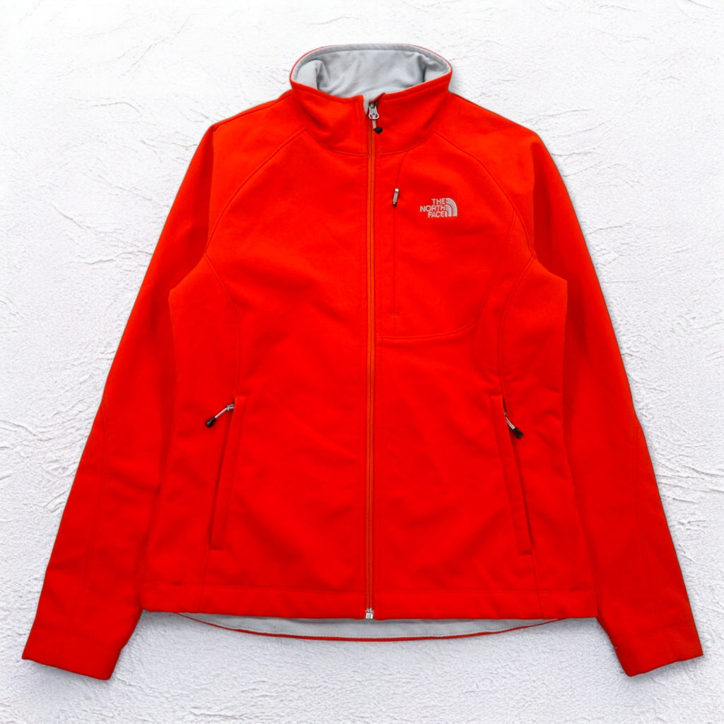 THE NORTH FACE Apex Softshell Jacket M Orange Fleece Liner Waterproof US Standard Made in Nicaragua