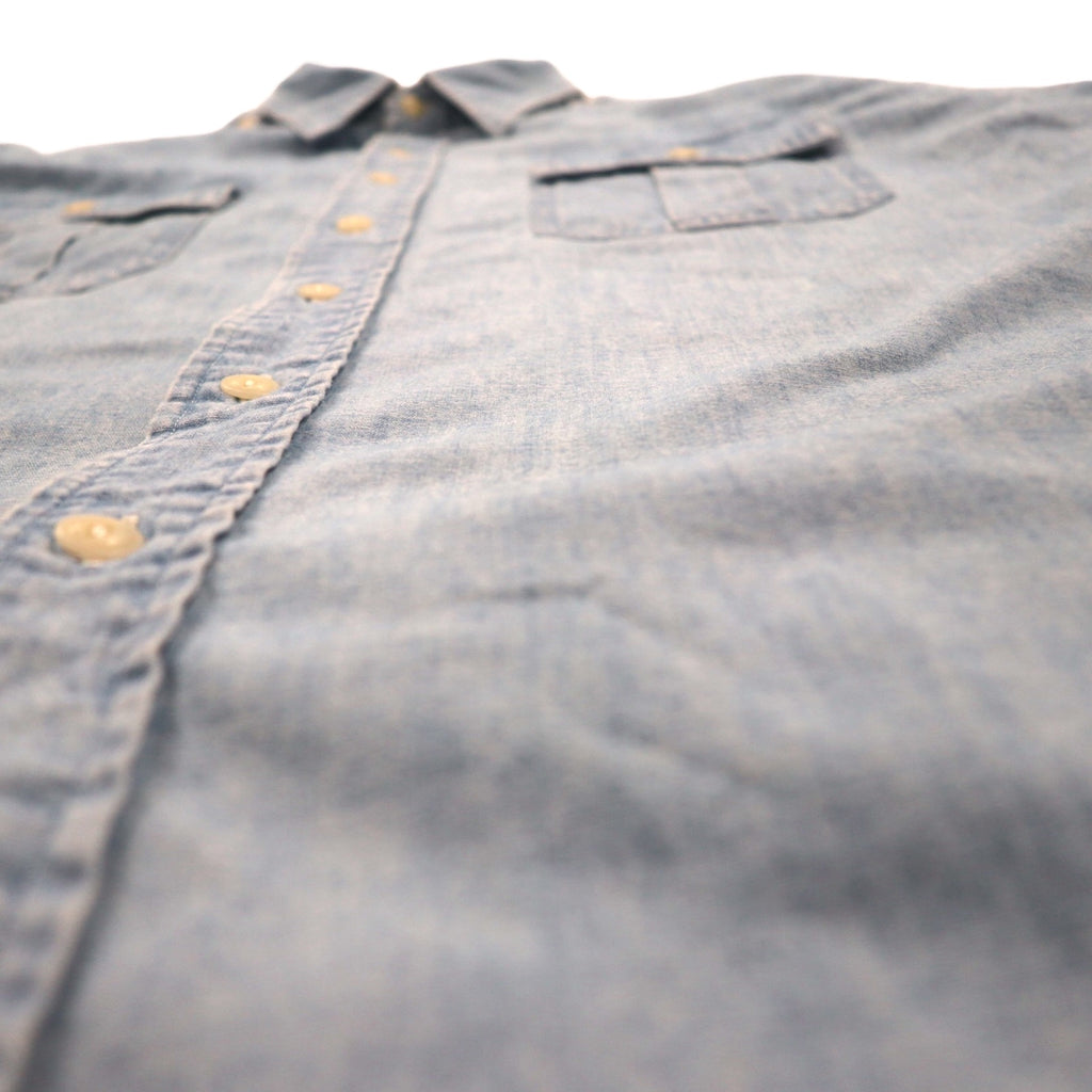 Polo by Ralph Lauren 90年代 半袖 デニムシャツ XL ブルー コットン 胸ポケット