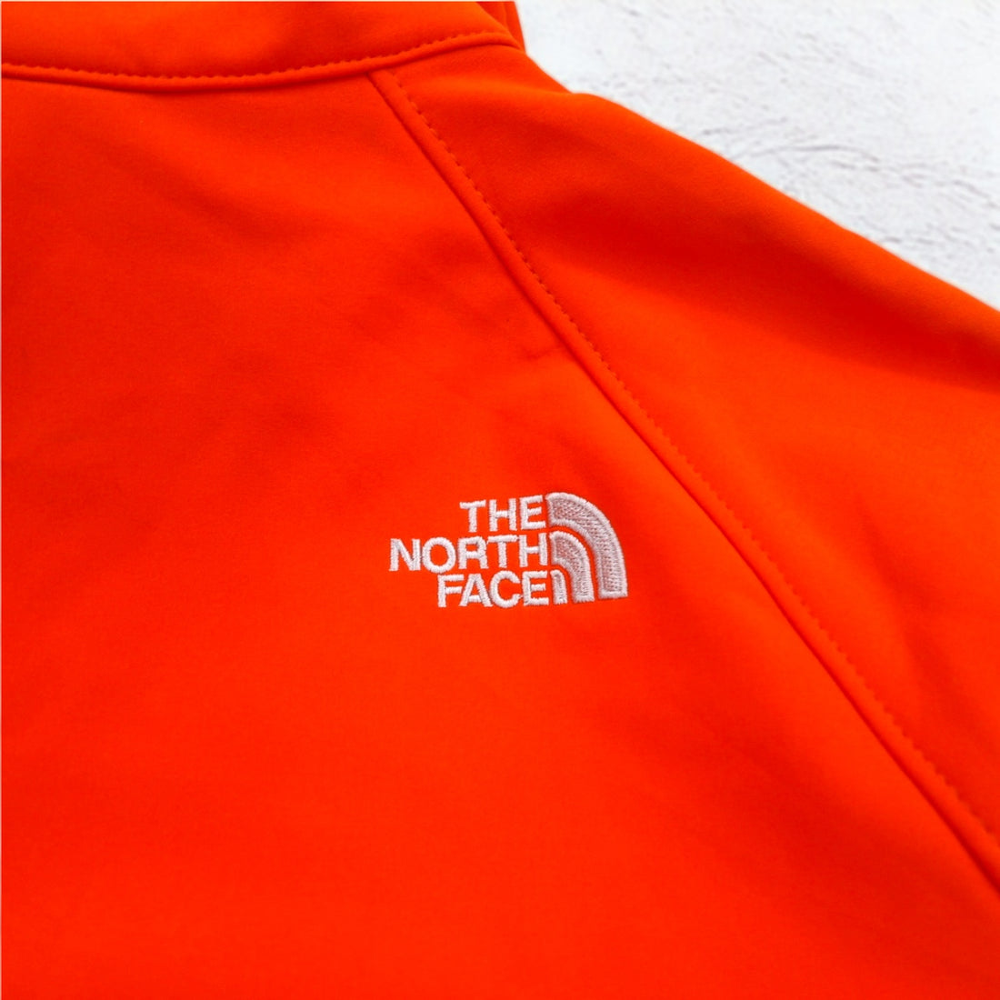 THE NORTH FACE Apex Softshell Jacket M Orange Fleece Liner Waterproof US Standard Made in Nicaragua