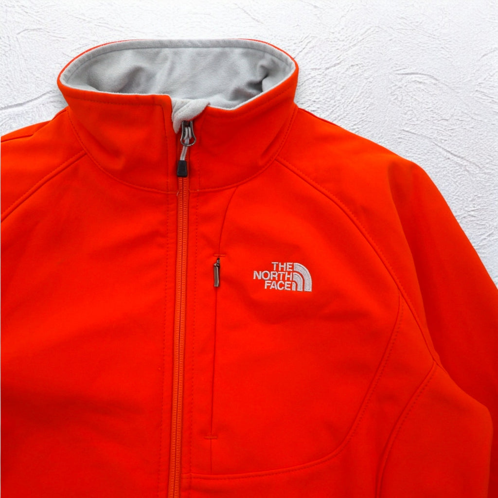 THE NORTH FACE Apex Softshell Jacket M Orange Fleece Liner Waterproof US Standard Made in Nicaragua
