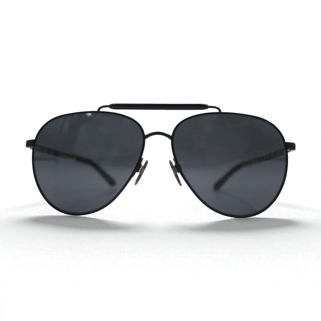 BURBERRY ダブルブリッジ ティアドロップ サングラス メタルフレーム B3097 1007/5V 59-14 145 3N ノバチェック イタリア製