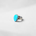 Vintage Turquoise Ring, Silver