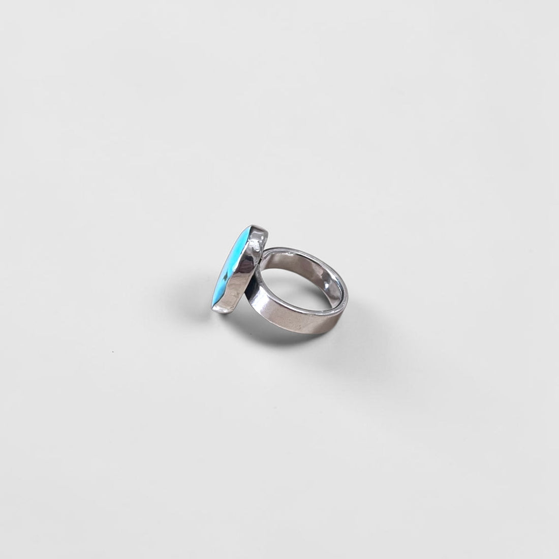 Vintage Turquoise Ring, Silver