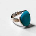 Vintage Turquoise Ring, Silver