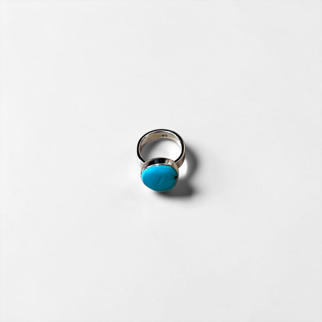 Vintage Turquoise Ring, Silver