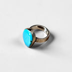 Vintage Turquoise Ring, Silver
