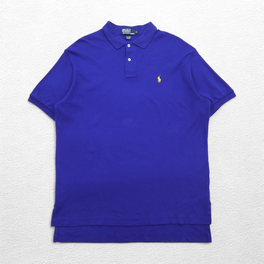 Polo by Ralph Lauren 90年代 ポロシャツ L ブルー コットン スモールポニー刺繍