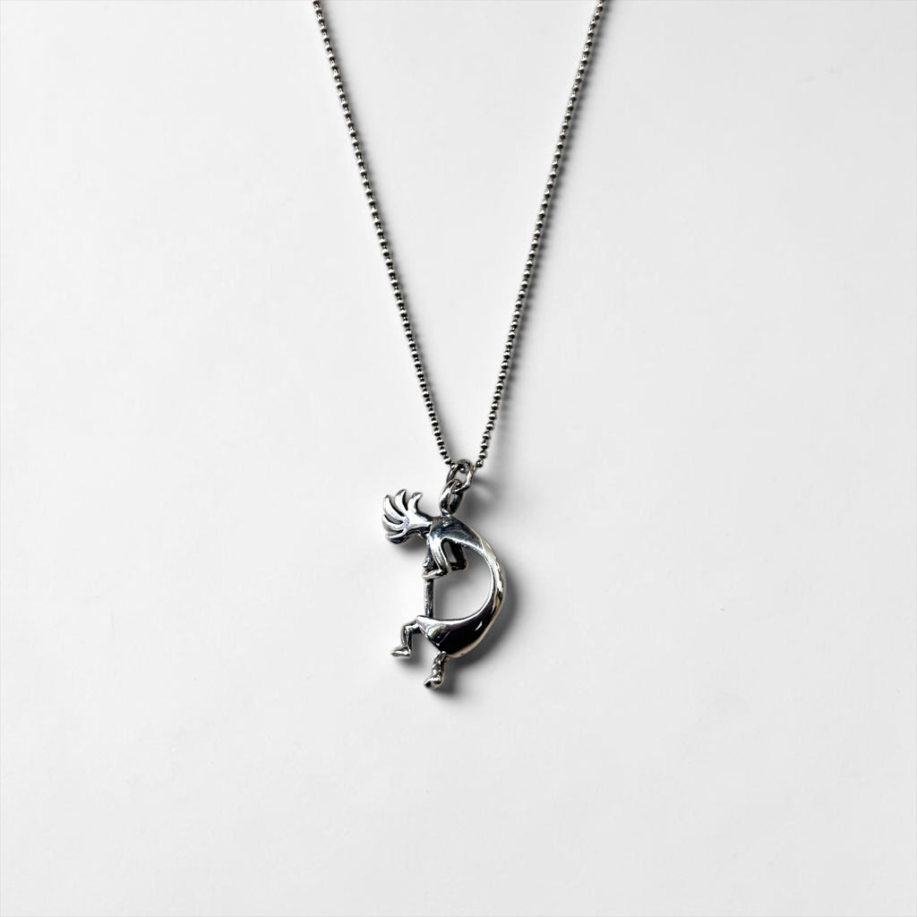 925 Sterling Silver Kokopelli Pendant Necklace Ball Chain Native American Style