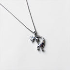 925 Sterling Silver Kokopelli Pendant Necklace Ball Chain Native American Style