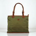 Felisi Leather-trimmed Nylon Tote Bag, Khaki, 05-42, Made in Italy