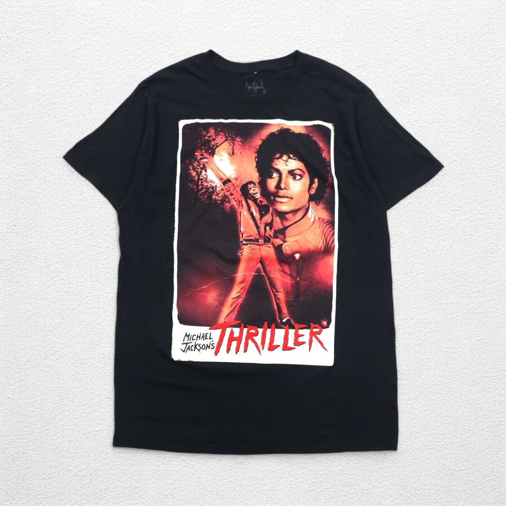 MICHAEL JACKSON Michael Jackson Music Artist T-shirt L Black THRILLER Made in Mexico