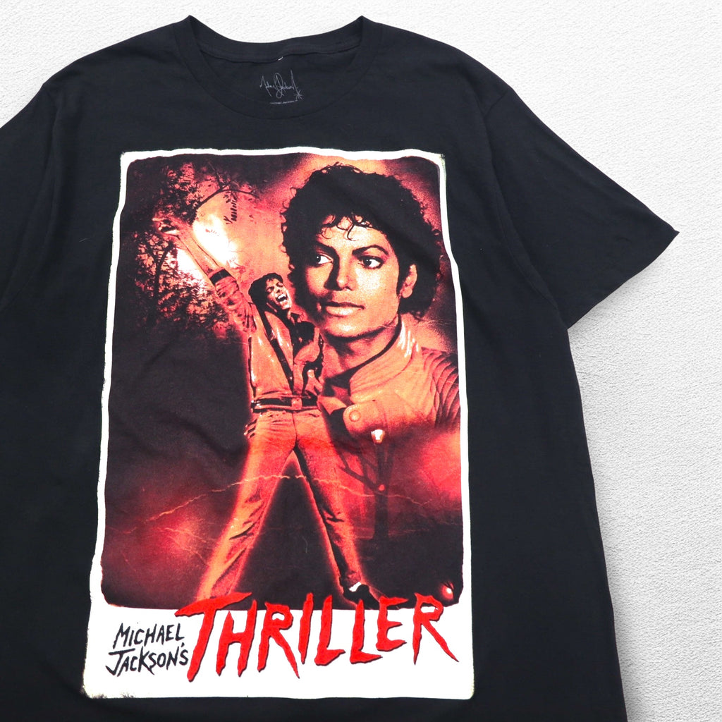 MICHAEL JACKSON Michael Jackson Music Artist T-shirt L Black THRILLER Made in Mexico