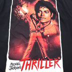 MICHAEL JACKSON Michael Jackson Music Artist T-shirt L Black THRILLER Made in Mexico