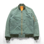 Japan Vintage Flight Jacket Inpaichthys kerri MA-1 Distressed S Khaki Made in