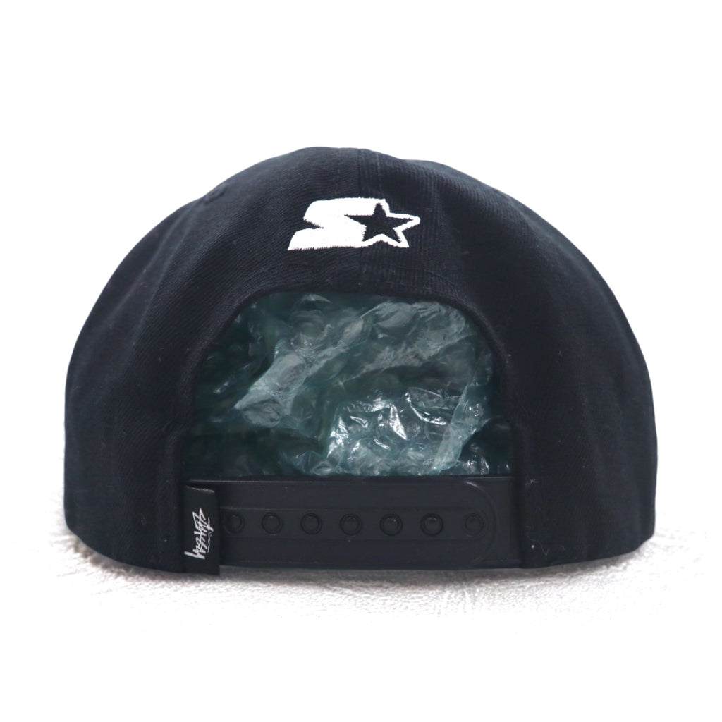 stussy CAPZ × STARTER Baseball Cap Snapback FREE Black Acrylic Wool Chanel Logo
