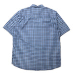 Carhartt Relaxed Fit Short Sleeve Shirt XL TALL Blue Check Cotton Big Size