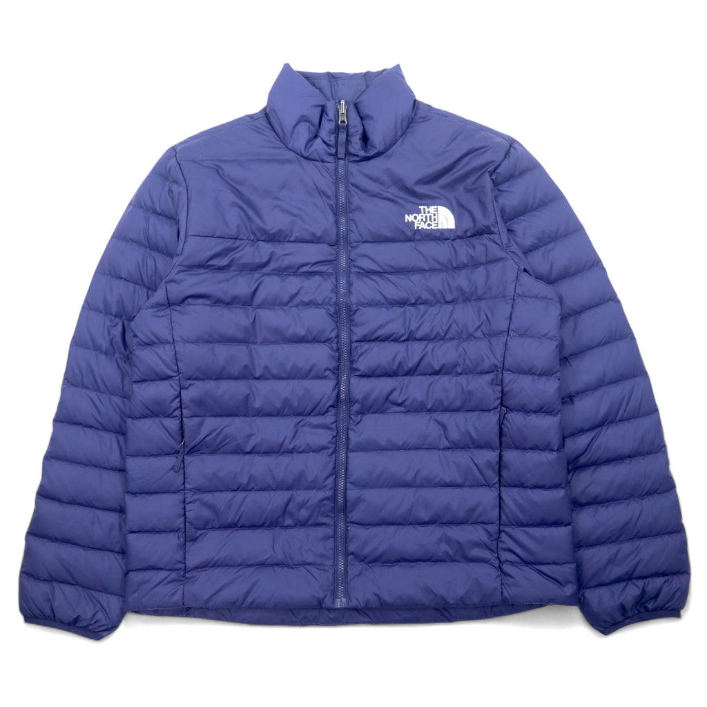 日本然リトテ-古着オンライン-THE NORTH FACE 550フィルパワー FLARE DOWN JACKET フレア ダウンジャケット L ネイビー ナイロン ロゴ刺繍 ドローコード NF0A55XG-THE NORTH FACE 550 Fill Power FLARE DOWN JACKET Flare Puffer Jacket L Navy Nylon Logo Embroidery Drawcord NF0A55XG
