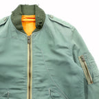 Japan Vintage Flight Jacket Inpaichthys kerri MA-1 Distressed S Khaki Made in