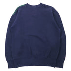 JAN SPORT 90s VARSITY CLUB College Embroidery Sweatshirt M Navy Green Cotton NOTRE DAME