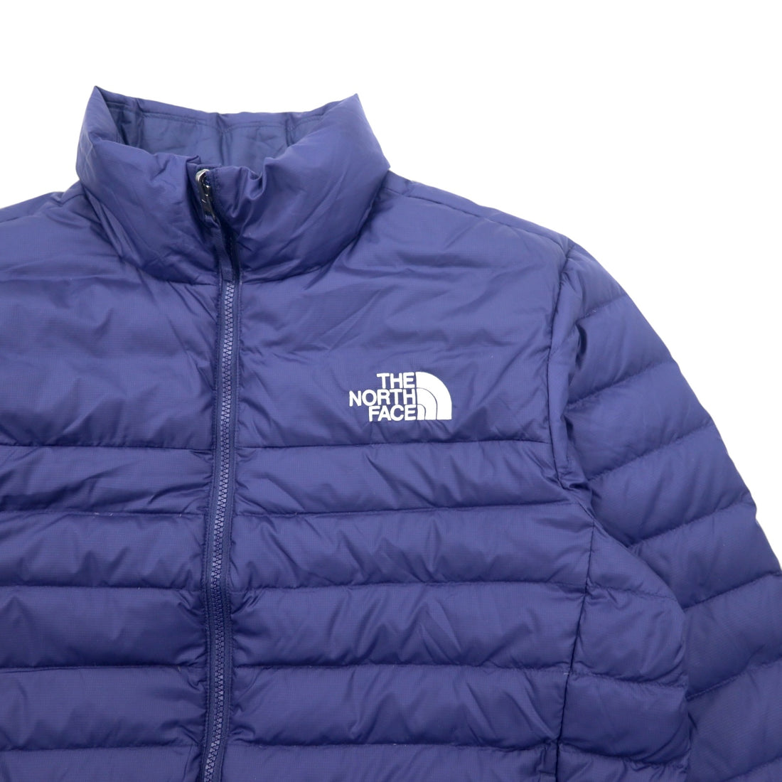 THE NORTH FACE 550 Fill Power FLARE DOWN JACKET Flare Down Jacket L Navy Nylon Logo Embroidery Drawstring NF0A55XG