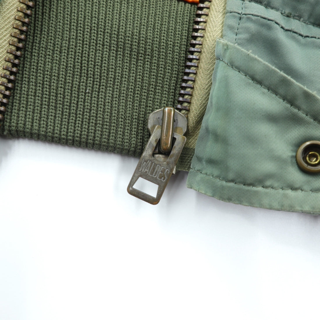 Japan Vintage Flight Jacket Inpaichthys kerri MA-1 Distressed S Khaki Made in