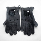 Vintage Leather Gloves Driving Gloves, Size L, Black