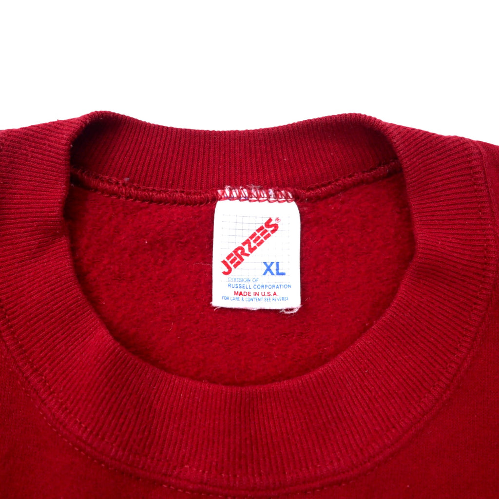 JERZEES USA Made 90s Printed Sweatshirt XL Red Cotton Florida