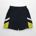 NIKE 00s Game Shorts Half Pants L Black Yellow Sideline Swoosh