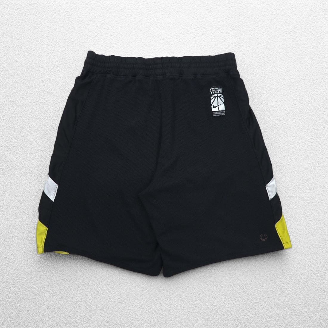 NIKE 00s Game Shorts Half Pants L Black Yellow Sideline Swoosh