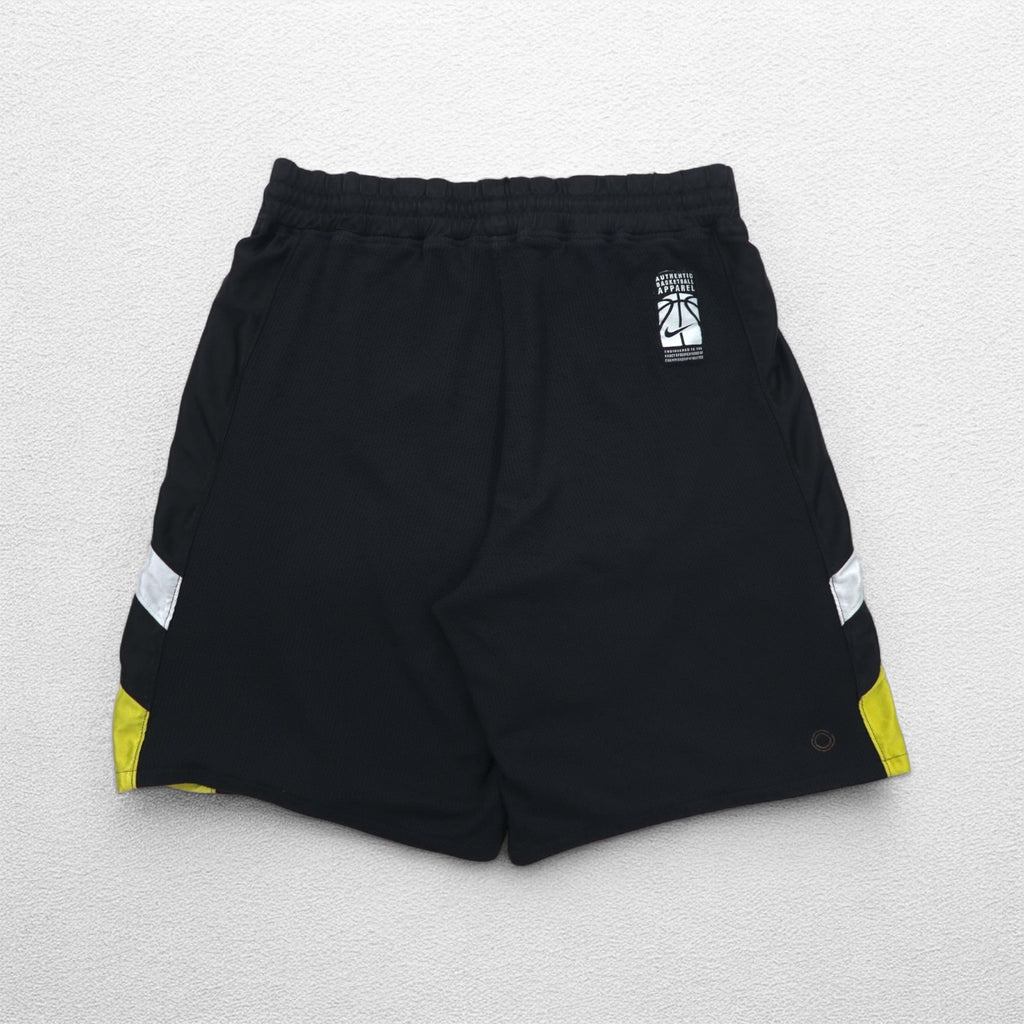 NIKE 00s Game Shorts Half Pants L Black Yellow Sideline Swoosh
