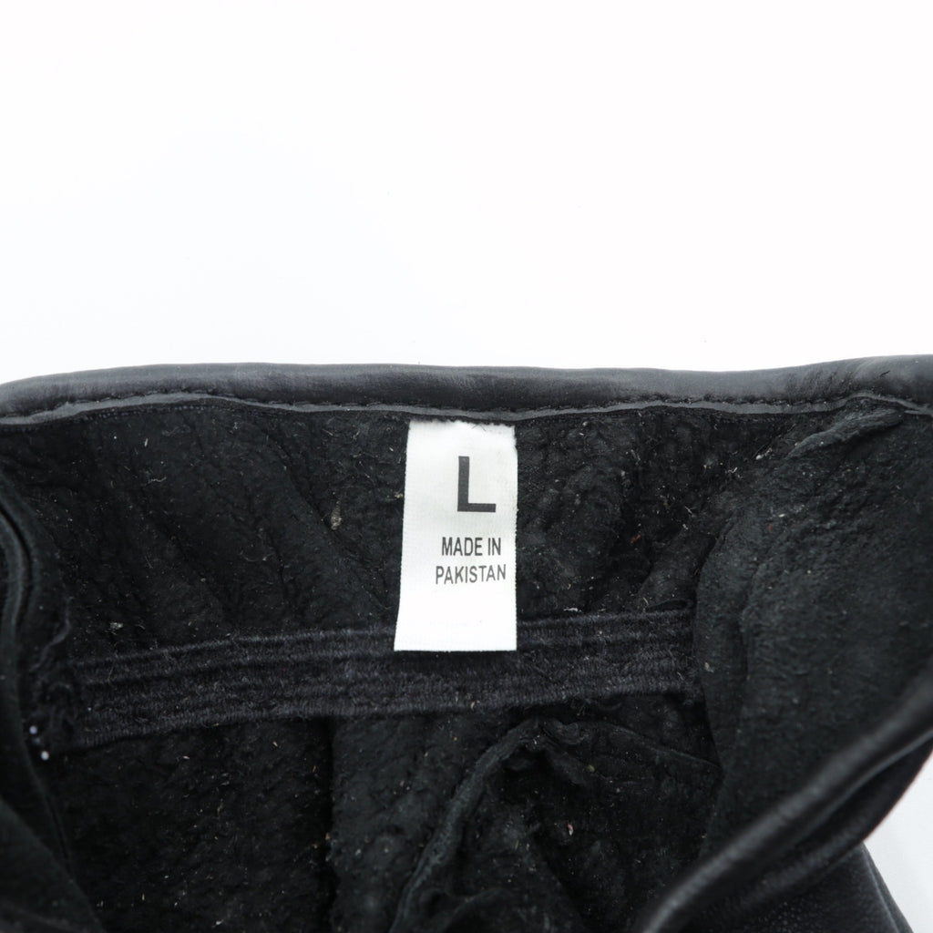 Vintage Leather Gloves Driving Gloves, Size L, Black
