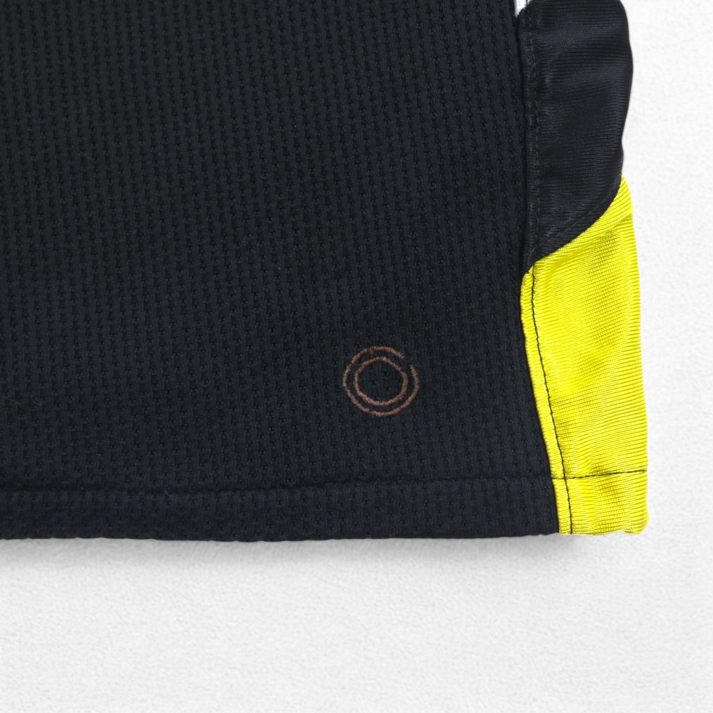 NIKE 00s Game Shorts Half Pants L Black Yellow Sideline Swoosh