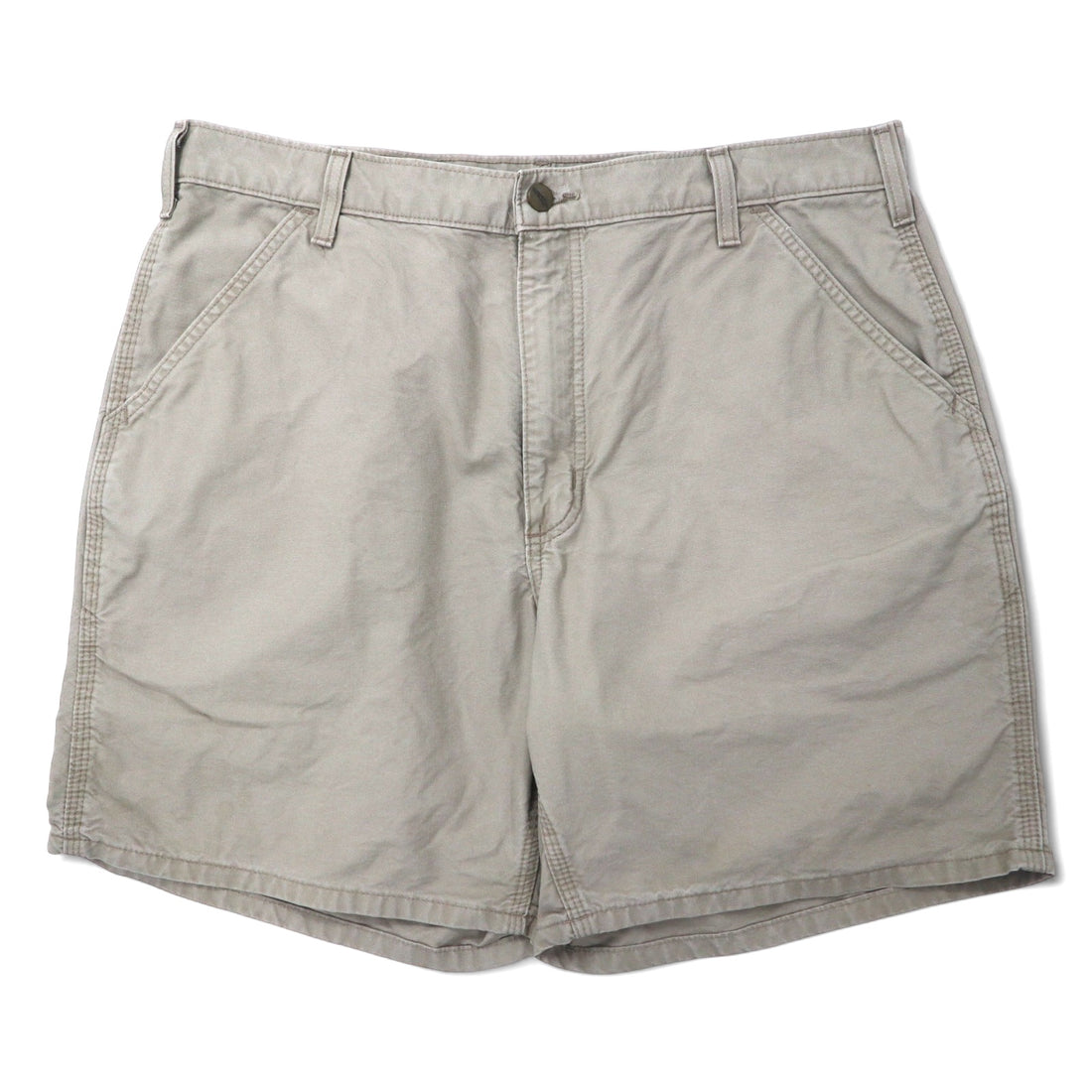 日本然リトテ-古着オンライン-Carhartt ダック ワークショーツ ハーフパンツ 36 ベージュ コットン B145 メキシコ製-Carhartt Duck Work Shorts Half Pants 36 Beige Cotton B145 Mexico Made